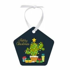 One-Sided Pentagon Aluminum Sublimation Ornament - 2.86" X 2.7"