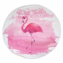 Round Velour Poly/Cotton Sublimation Beach Towel - 59"