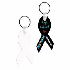 Awareness Ribbon Aluminum Sublimation Keychain (50/case)