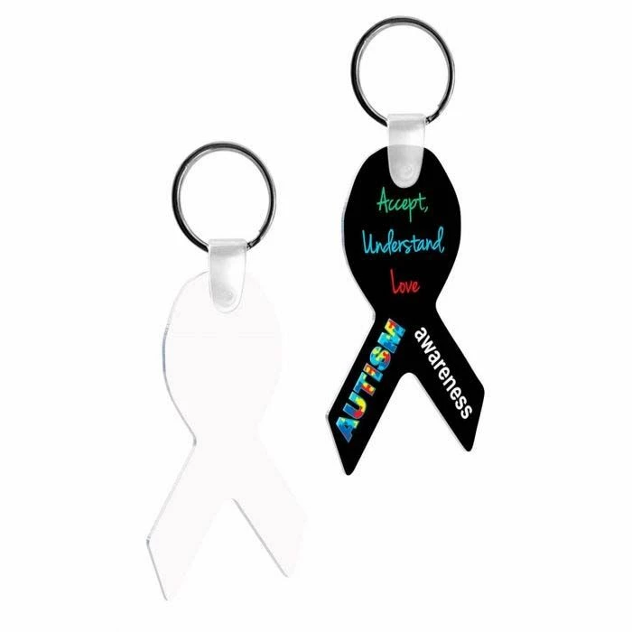 Awareness Ribbon Aluminum Sublimation Keychain (50/case) 3 Awareness Ribbon Aluminum Sublimation Keychain (50/case)