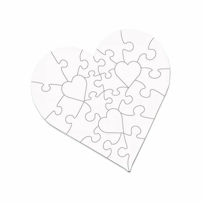 Unisub 23-Piece Heart Sublimation Jigsaw Puzzle 3 Unisub 23-Piece Heart Sublimation Jigsaw Puzzle