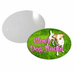 Oval Sublimation Door Plate - Gloss White (50/case)