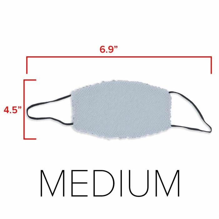 Reversible Sequin Sublimation Face Mask - Medium (1,000/case) - CLEARANCE 3 Reversible Sequin Sublimation Face Mask - Medium (1,000/case) - CLEARANCE