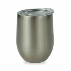 Silver Stainless Steel Sublimation Wine Tumbler - 12oz. (50/case) - CLEARANCE