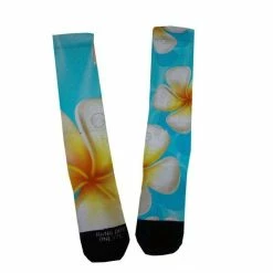 White Polyester Sublimation Tube Socks With Black Interior (6/pack)