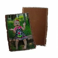 Throw Blanket With Panel For Sublimation Printing By Vapor Apparel - 54" X 35"