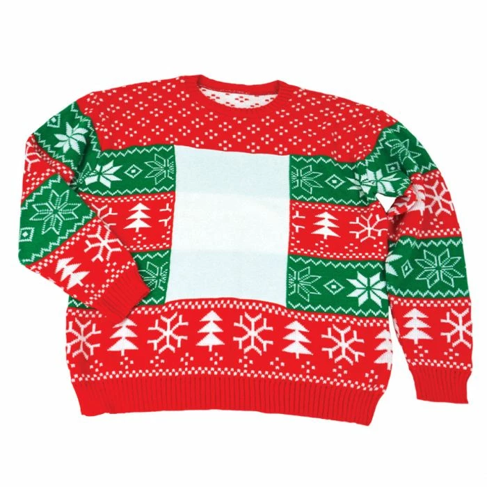 Ugly Christmas Sweater For Sublimation - Large - Sold Each 3 Ugly Christmas Sweater For Sublimation - Large - Sold Each