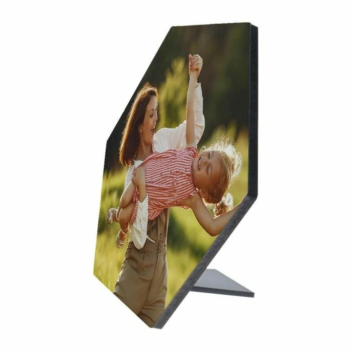 Hexagon Hardboard Sublimation Photo Panel With Kickstand - 7.5" X 6.53" 5 Hexagon Hardboard Sublimation Photo Panel With Kickstand - 7.5" X 6.53" - Image 3