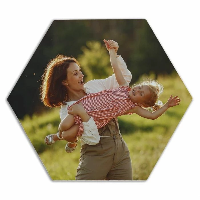 Hexagon Hardboard Sublimation Photo Panel With Kickstand - 7.5" X 6.53" 4 Hexagon Hardboard Sublimation Photo Panel With Kickstand - 7.5" X 6.53" - Image 2