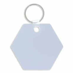Double-Sided Hexagon Aluminum Sublimation Keychain - 2.55” X 2.25” -Home Sales Store unisubnewproducts06blank web min 1 1