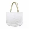 White Polyester Sublimation Canvas Tote Bag 1 White Polyester Sublimation Canvas Tote Bag -Home Sales Store white canvas bag flat 1